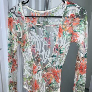 Backless Floral Bodysuit